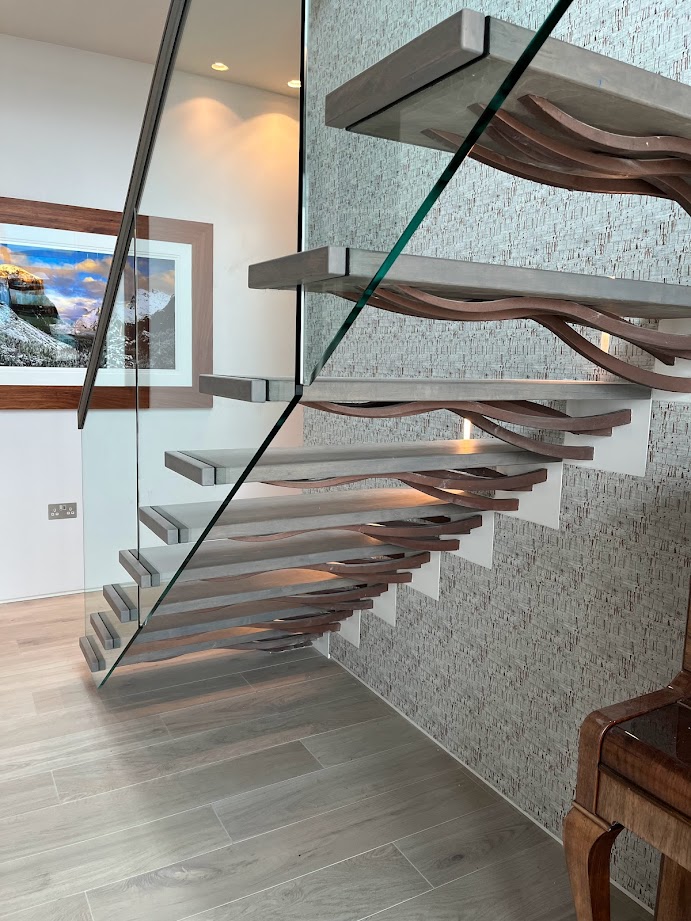 A CUSTOM BUILT CANTILEVERED STAIRCASE BY JEA FOR QUALITY AND BEAUTY ...